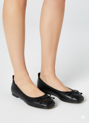 Ballerines classiques à lacets - Noir